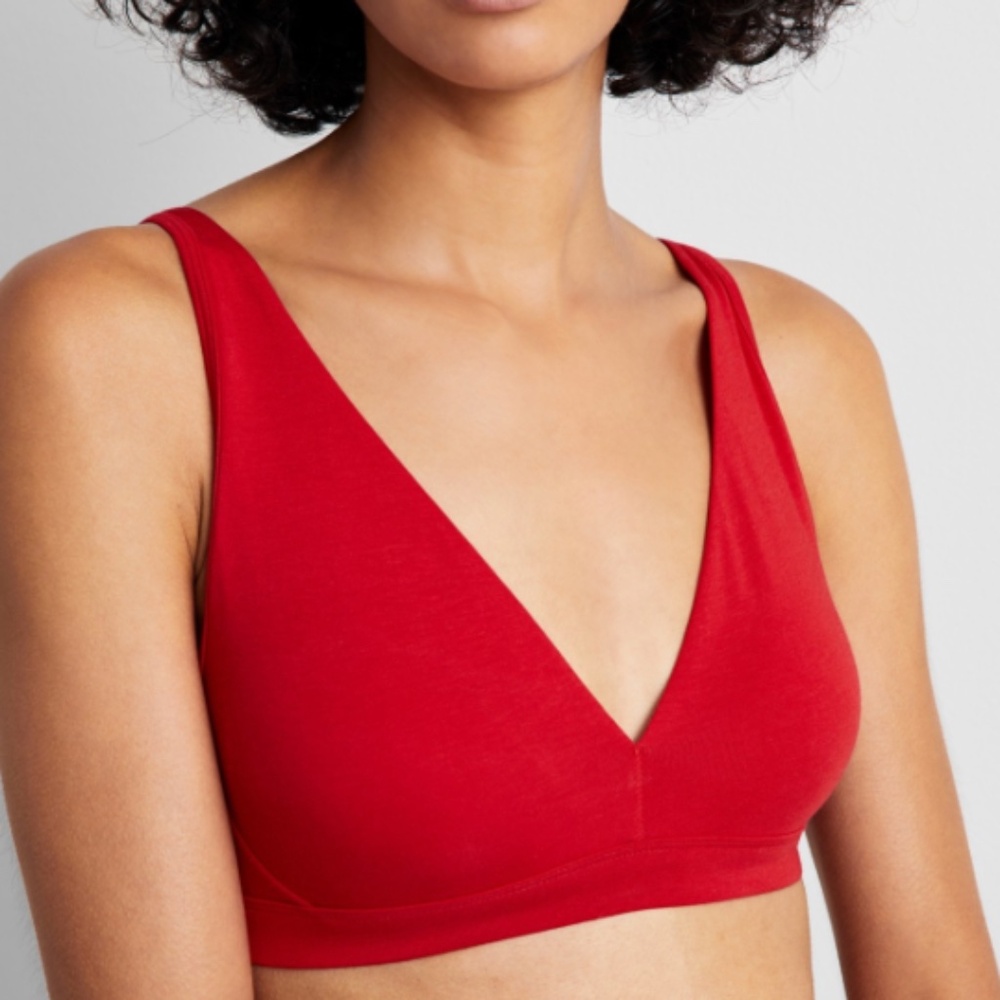 State of Day Women's Cotton Blend Bralette, Tango Red Size S NWT
